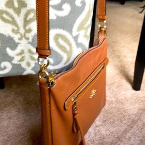 Leather coach crossbody bag